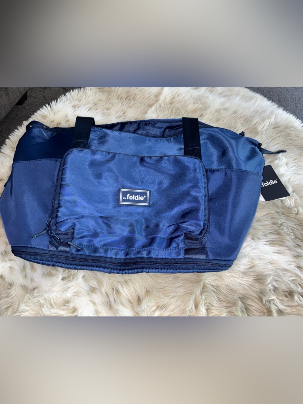 NEW The Foldie Multipurpose Travel Bag - Navy Blue 22'W x 14"H x 8"D